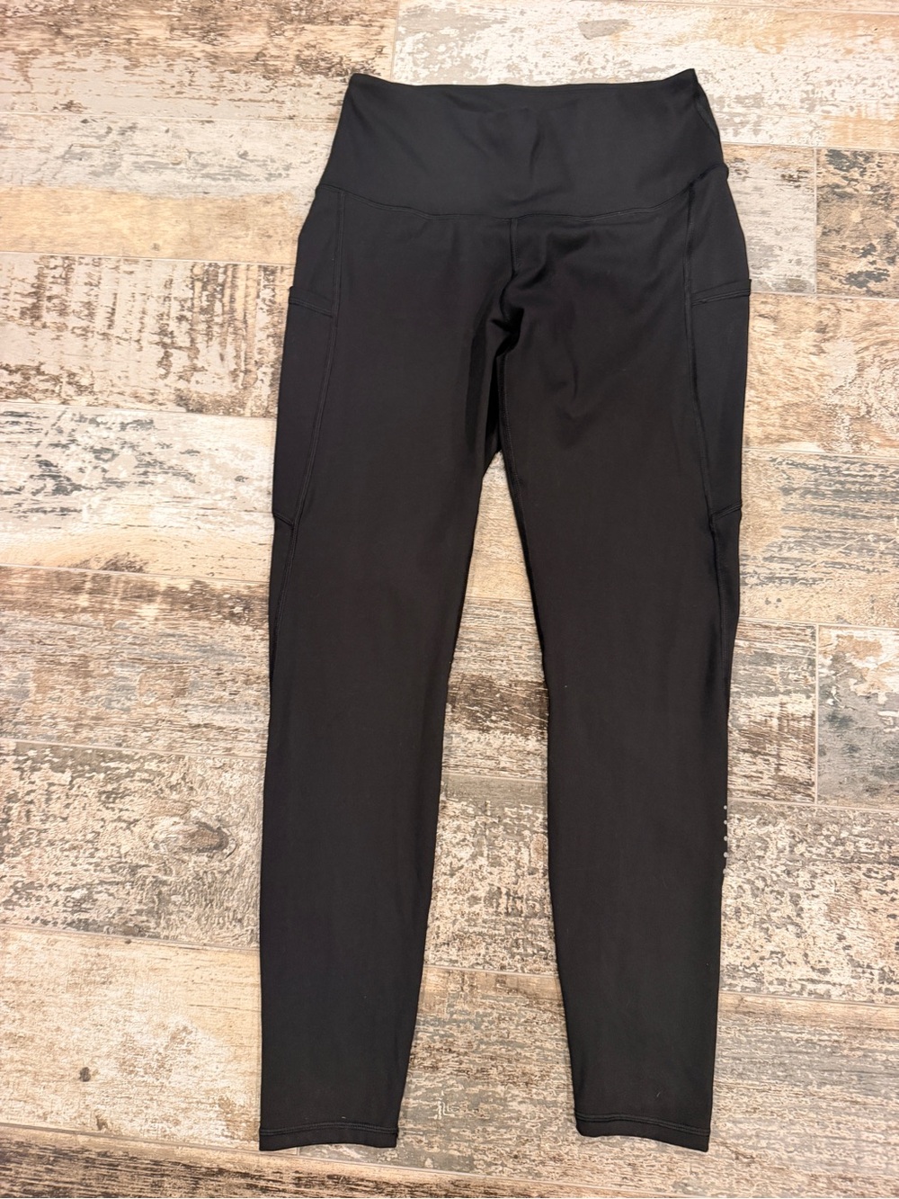 Girls' Black High-Waist Performance Leggings
